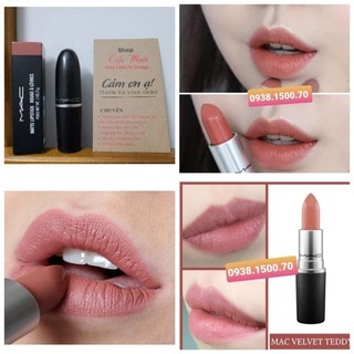 Son thỏi lì mac matte lipstick velvet teddy✌ cam nâu đất