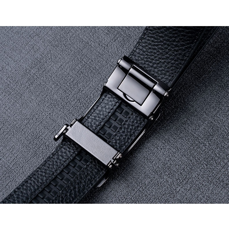 Thắt Lưng Nam Da Bò Thật 100% Cao Cấp Hàng Hiệu WilliamPOLO, Dây Nịt Nam Cao Cấp WP796 Hộp Gỗ Làm Quà Tặng, Quà Biếu