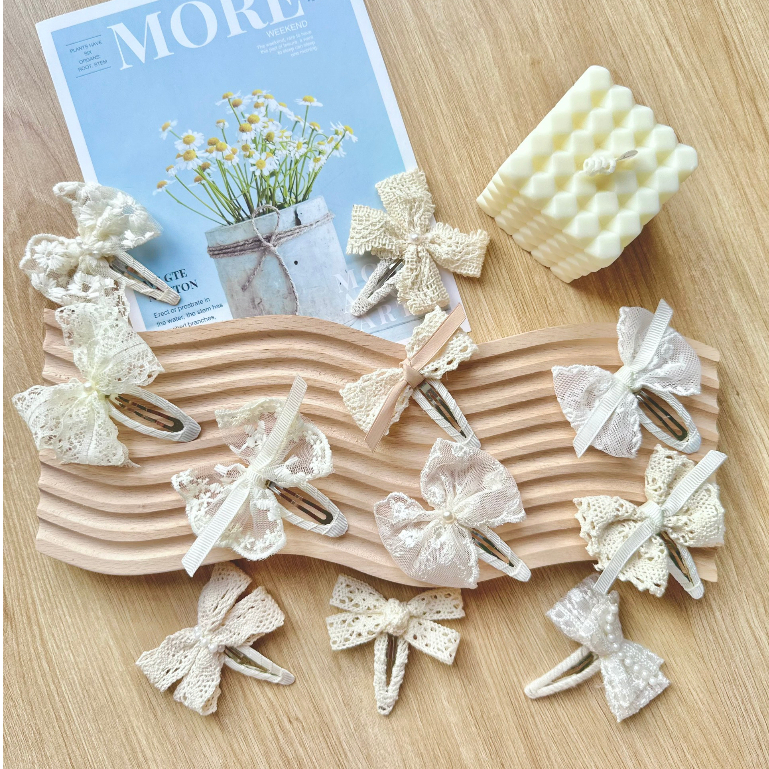 Kẹp nơ nhiều mẫu phong cách Hàn Quốc siêu xinh cho bé made by Cloudy's Mami