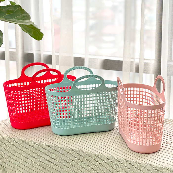 Làn nhựa đi chợ, đựng đồ gia đình... đa năng màu pastel 4074 Song Long Plastic anhduonghomekit