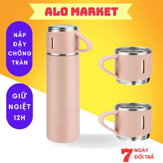 Bình Giữ Nhiệt Kèm 2 Ly Full Hộp Sang Trọng, Tiện lợi, cách nhiệt Giữ Nhiệt 12H