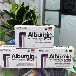 Albumin beta glucan 100mg - giúp tăng cường sức đề kháng, tăng cường miễn dịch, giảm mệt mỏi - 30 viên