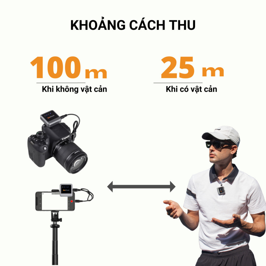 Micro thu âm không dây Gochek A Ultra Plus/ B Ultra Plus - Micro ghi âm không dây dành cho điện thoại, máy ảnh