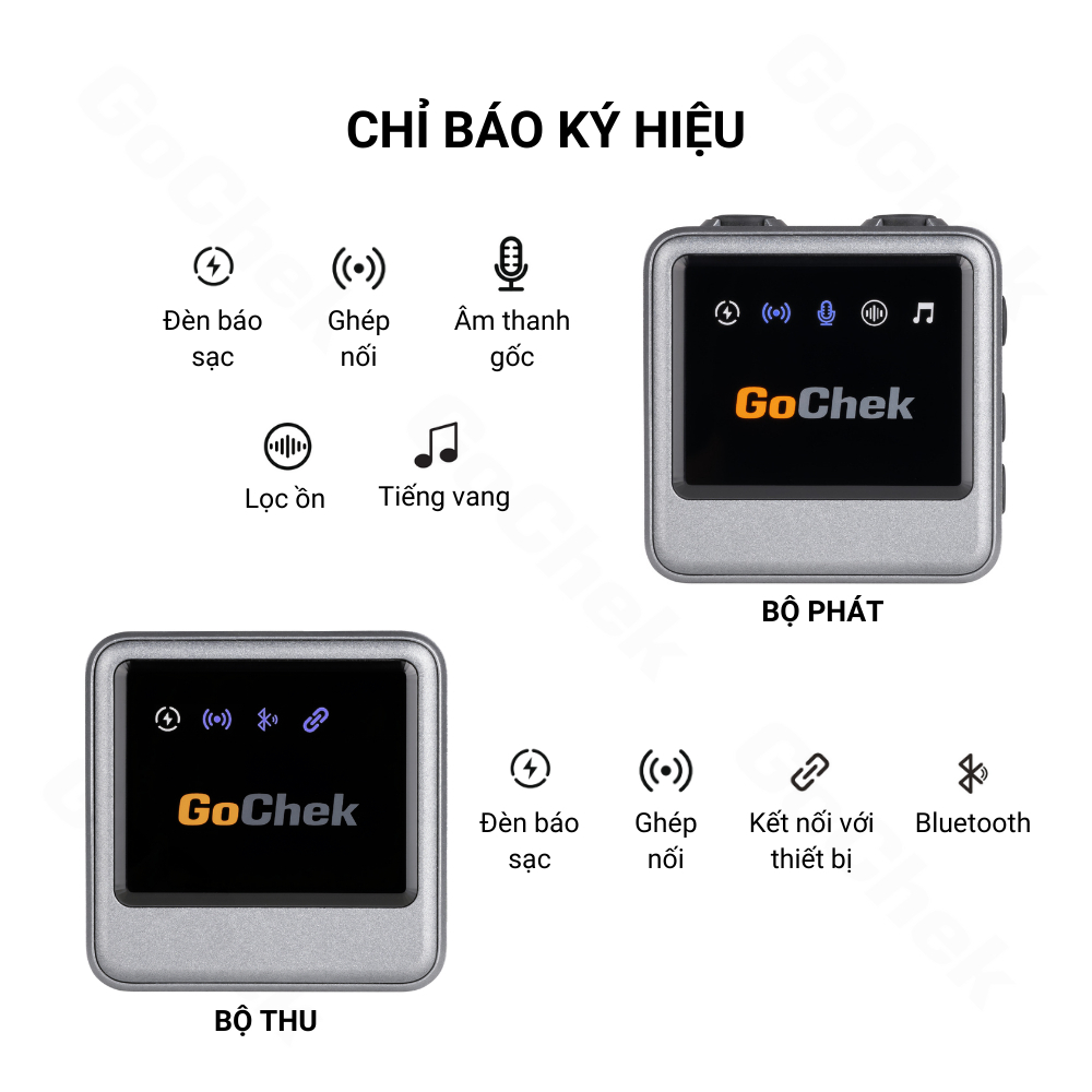 Micro thu âm không dây Gochek A Ultra Plus/ B Ultra Plus - Micro ghi âm không dây dành cho điện thoại, máy ảnh
