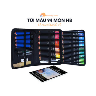 Bộ dụng cụ bút chì màu H&B (94 món) tặng kèm sổ vẽ