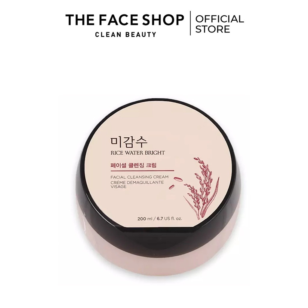 Kem Tẩy Trang Làm Sáng Da THE FACE SHOP Rice Water Bright Facial Cleansing Cream 200Ml
