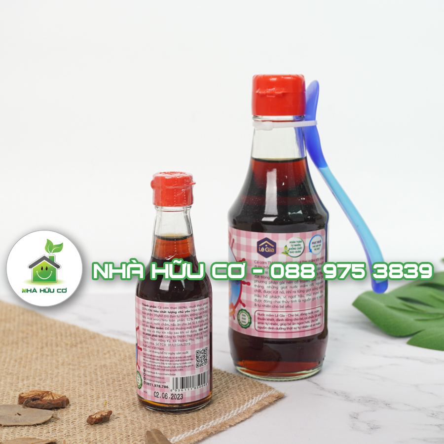 LÊ GIA - Nước mắm cho bé ăn dặm 60ml/200ml - Date:2025 - Nhà Hữu Cơ