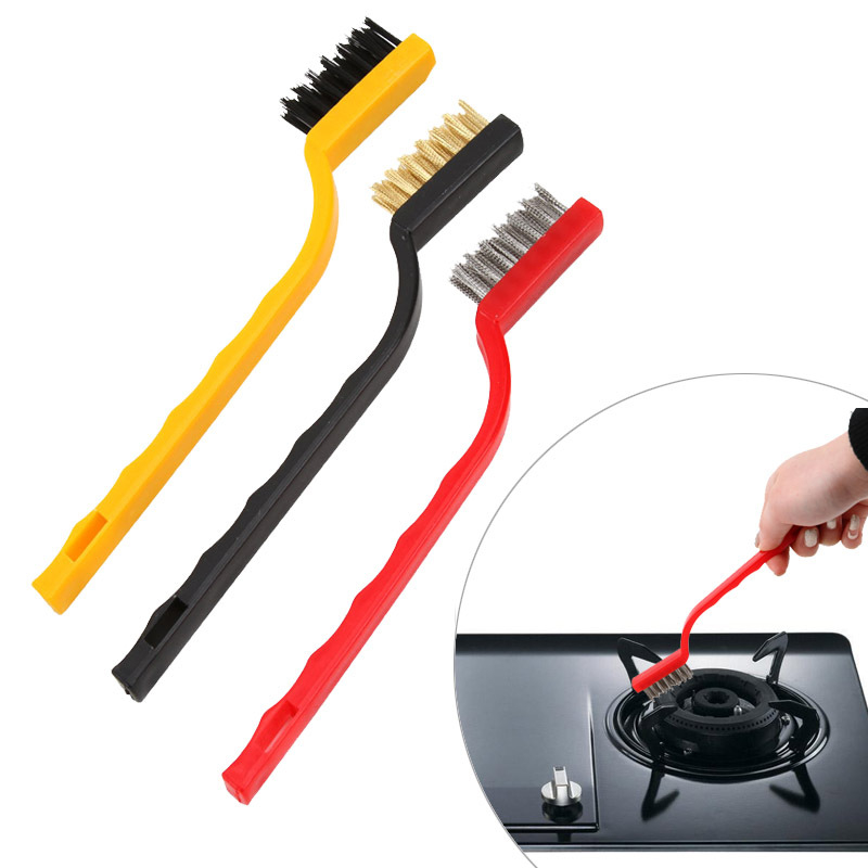 Set 3 Bàn Chải Sắt Đánh Bóng, Cọ Rửa Chuyên Dụng Đa Năng
