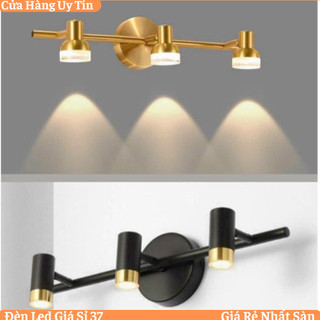 Đèn soi tranh, Đèn rọi gương 3 bóng mắt led COB 5W cực sáng ,điều chỉnh được góc chiếu