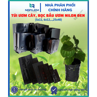  Túi Ươm Cây Giống Bọc Bầu Ươm NiLon Đen Đủ Các Kích Thước  5x11 6x12,...,25x40  -  BÁN LẠNG  
