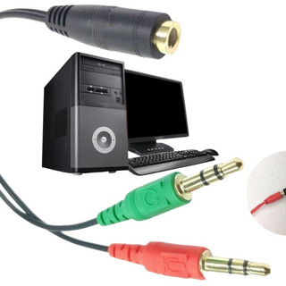 Cáp gộp audio và micro 2 jack 3.5mm chân cắm sang 1 jack 3.5mm dạng lỗ F572SPAZ