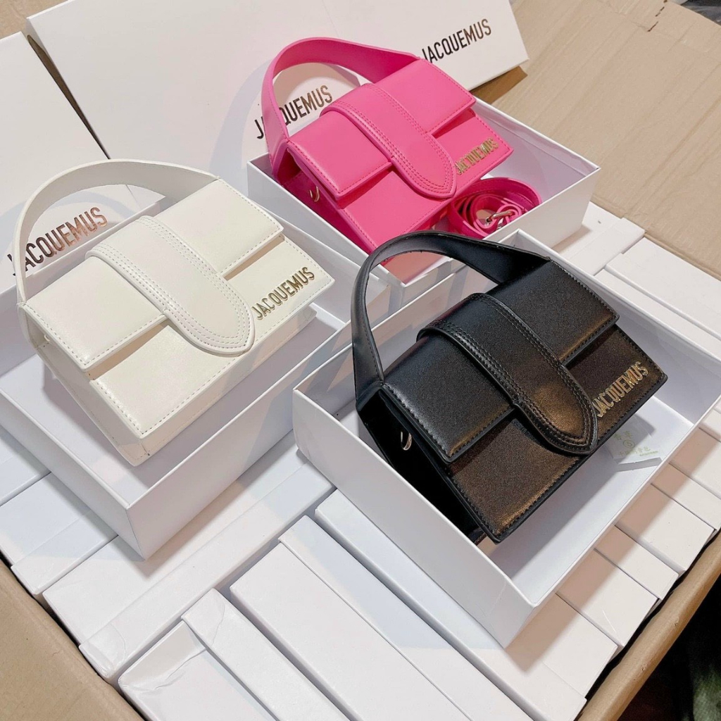 Túi JACQUEMUS Xách Tay Da Mềm Hàng Nhập QC Loại 1 Full Box