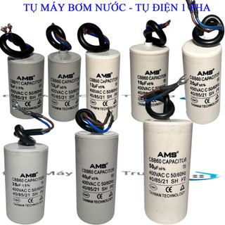 Tụ máy bơm nước-Tụ điên động cơ điện xoay chiều(Tụ trắng - Taiwan Tốt )8uf-10uf-12uf-15uf-20uf-25uf-30uf-35uf-40uf-45uf