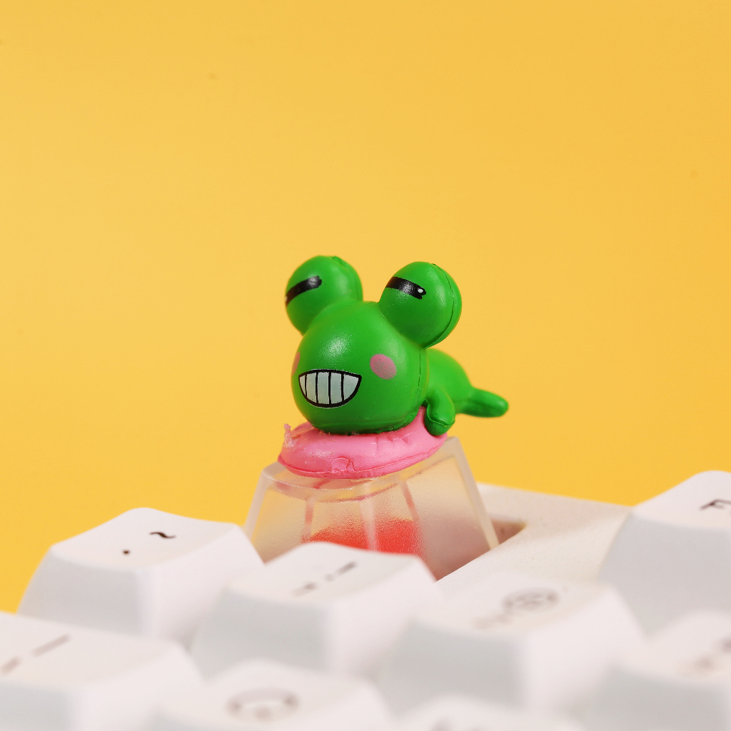Ếch xanh cute, nút bàn phím đáng yêu, keycap đáng yêu