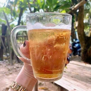 Ly thủy tinh có quai cầm 375ml - ly cốc thuỷ tinh cao cấp có quai nescafe 375ml - cốc hổ phách 480ml