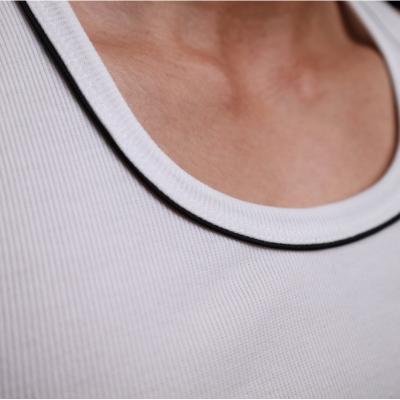 Áo Tanktop Thun Gân Body Phối Viền -SILAS ụnisex