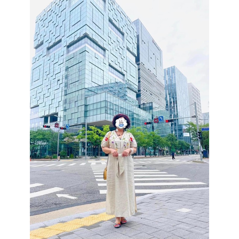 Đầm linen nhà xoài size L