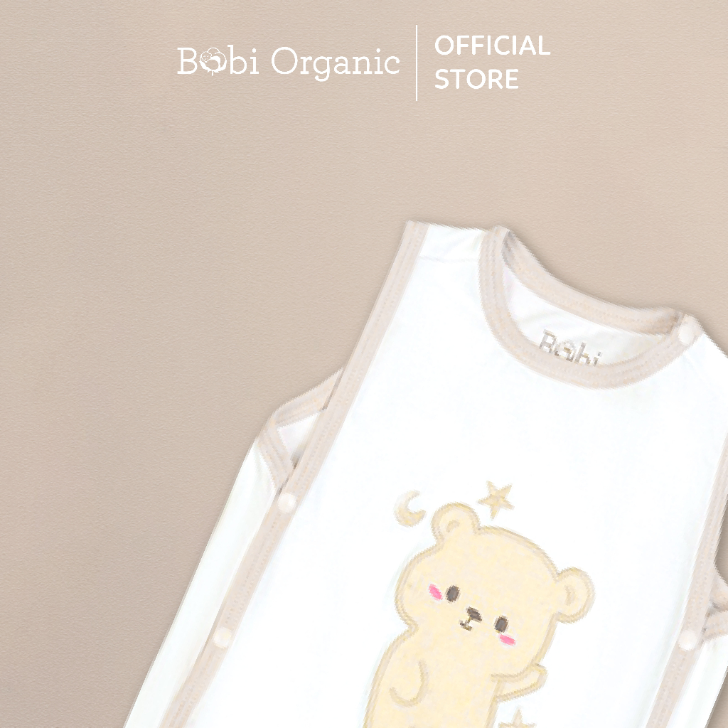 Quần áo trẻ em Bobicraft - Bộ đồ liền thân bodysuit Romper bỉm gấu cho bé trai bé gái - Cotton hữu cơ organic an toàn