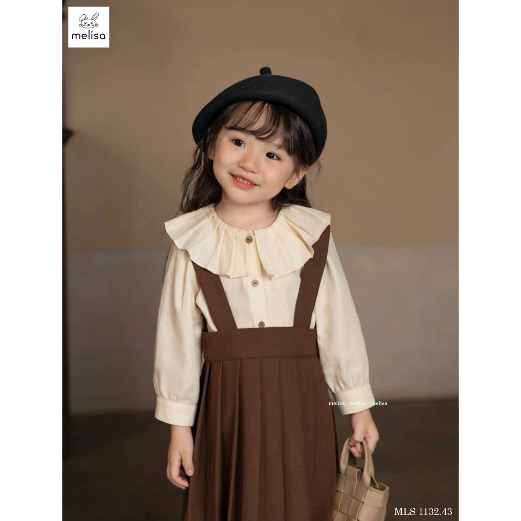 Set yếm Melisa bé gái kèm sơ mi