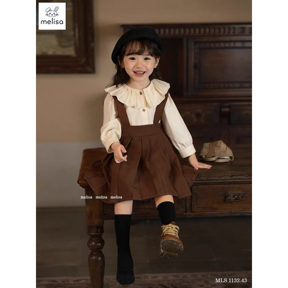 Set yếm Melisa bé gái kèm sơ mi