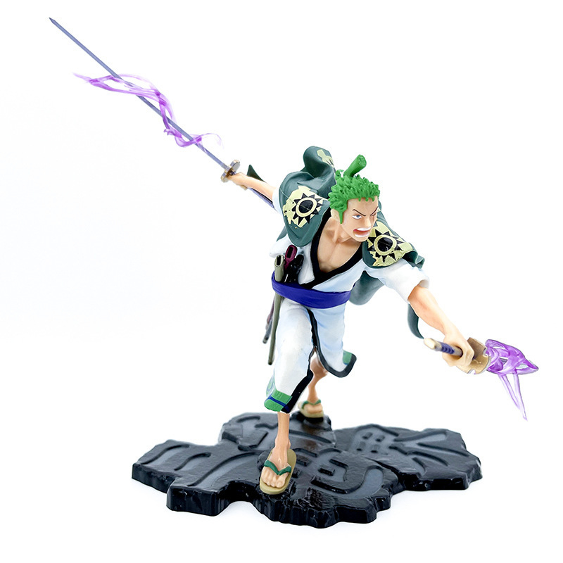 Mô Hình Zoro Wano Tam Kiếm, Truyện Tranh One Piece, Cao 22cm, Mô Hình Cao Cấp Để Bàn Decor Trang Trí,Bộ Sưu Tập Nhân Vật