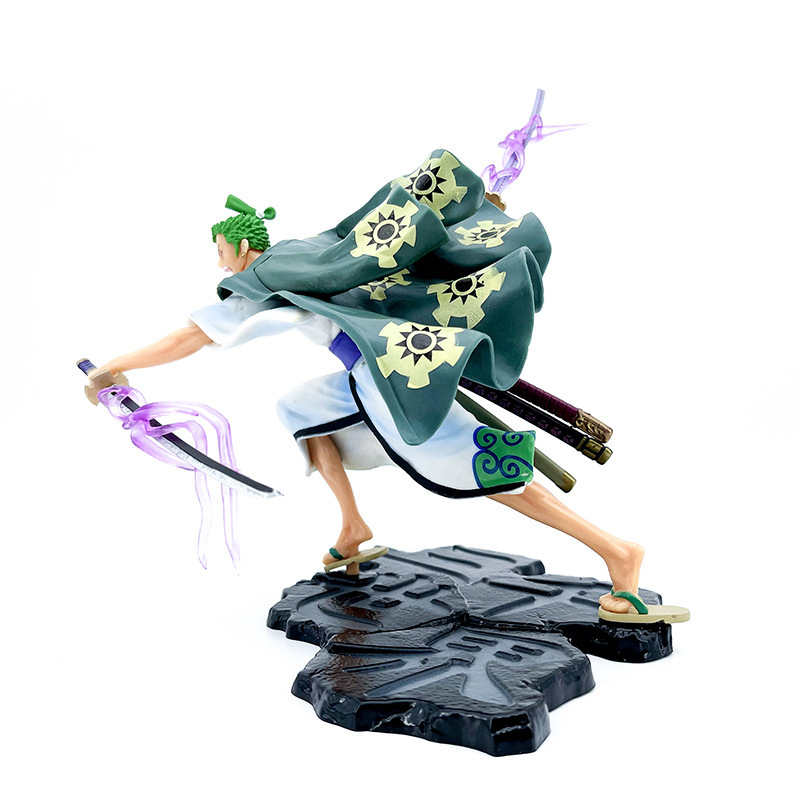 Mô Hình Zoro Wano Tam Kiếm, Truyện Tranh One Piece, Cao 22cm, Mô Hình Cao Cấp Để Bàn Decor Trang Trí,Bộ Sưu Tập Nhân Vật