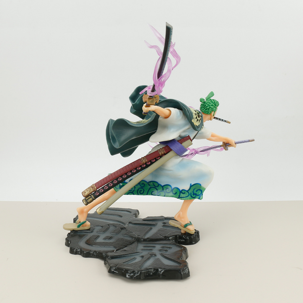 Mô Hình Zoro Wano Tam Kiếm, Truyện Tranh One Piece, Cao 22cm, Mô Hình Cao Cấp Để Bàn Decor Trang Trí,Bộ Sưu Tập Nhân Vật