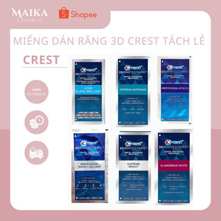 Miếng Dán Trắng Răng Crest 3D White Supreme/ Professional/ 1 Hour/ Glamorous