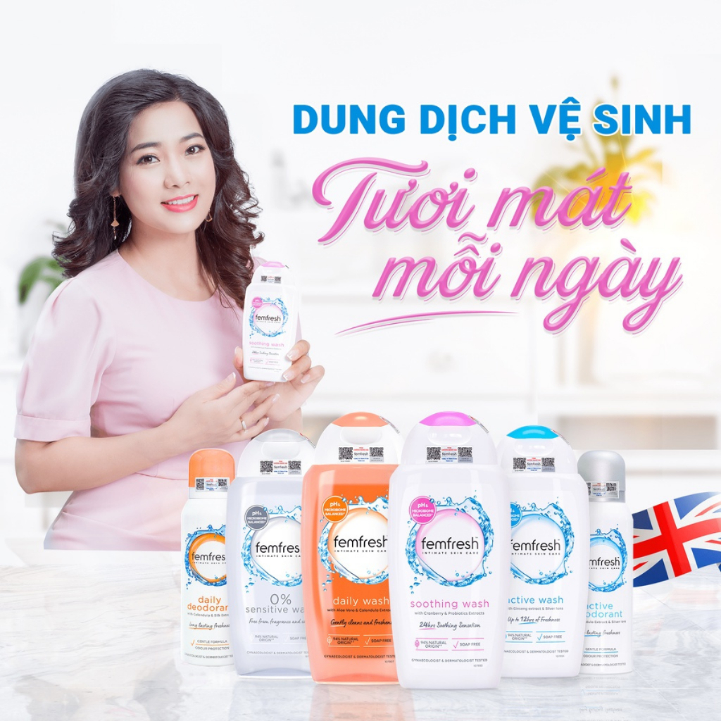 Dung Dịch Vệ Sinh Phụ Nữ Femfresh Daily Wash Intima Làm Thơm Giảm Mùi Hôi 250ml