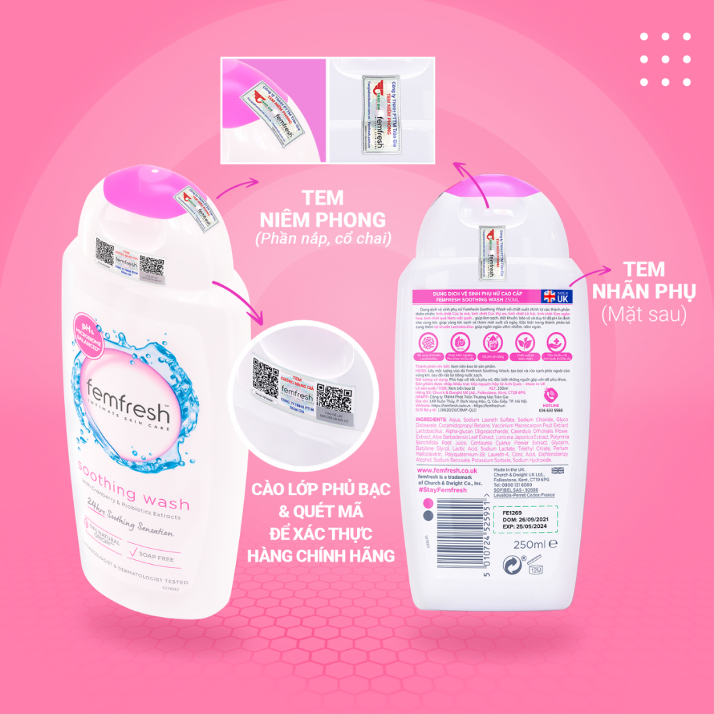 Dung Dịch Vệ Sinh Phụ Nữ Femfresh Daily Wash Intima Làm Thơm Giảm Mùi Hôi 250ml