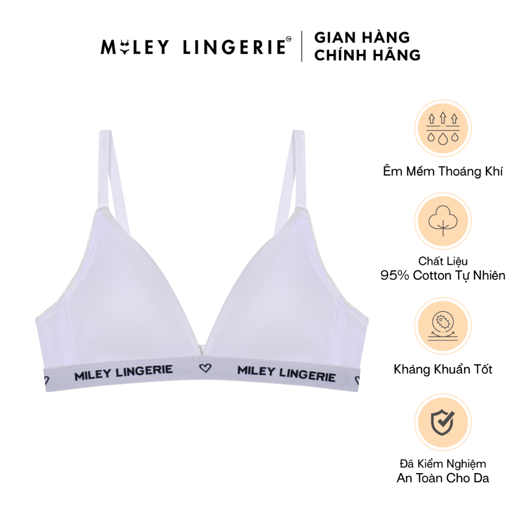 Áo Ngực Cổ Chữ V Lưng Logo Mút Mỏng Being Me Miley Lingerie