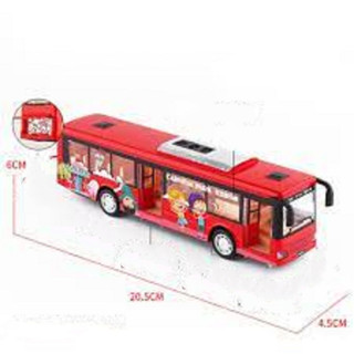 (GIẢM SỐc) Bộ đồ chơi mô hình chiếc xe bus bằng sắt phát sáng, có âm thanh, chạy đà cực bền, thiết kế cực kì chắc chắn