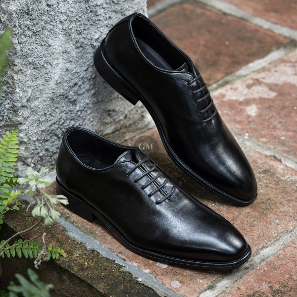Giày Tây Công Sở Nam GUMEN OXFORD 8106 ĐEN Đi Làm BUỘC DÂY Da Bò NAPPA Mềm Mại Thoáng Khí Thời Trang Lịch Lãm