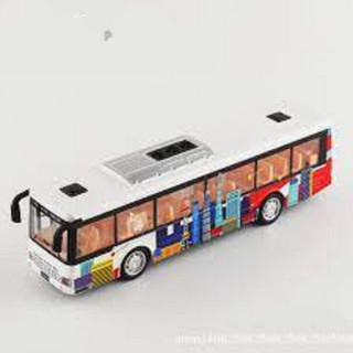 (HÀNG HÓT 2021) Đồ chơi sưu tập chiếc xe buýt bằng sắt kích thước 19.5x4x6.5cm siêu to, có đèn, phát nhạc (KÈM PIN)