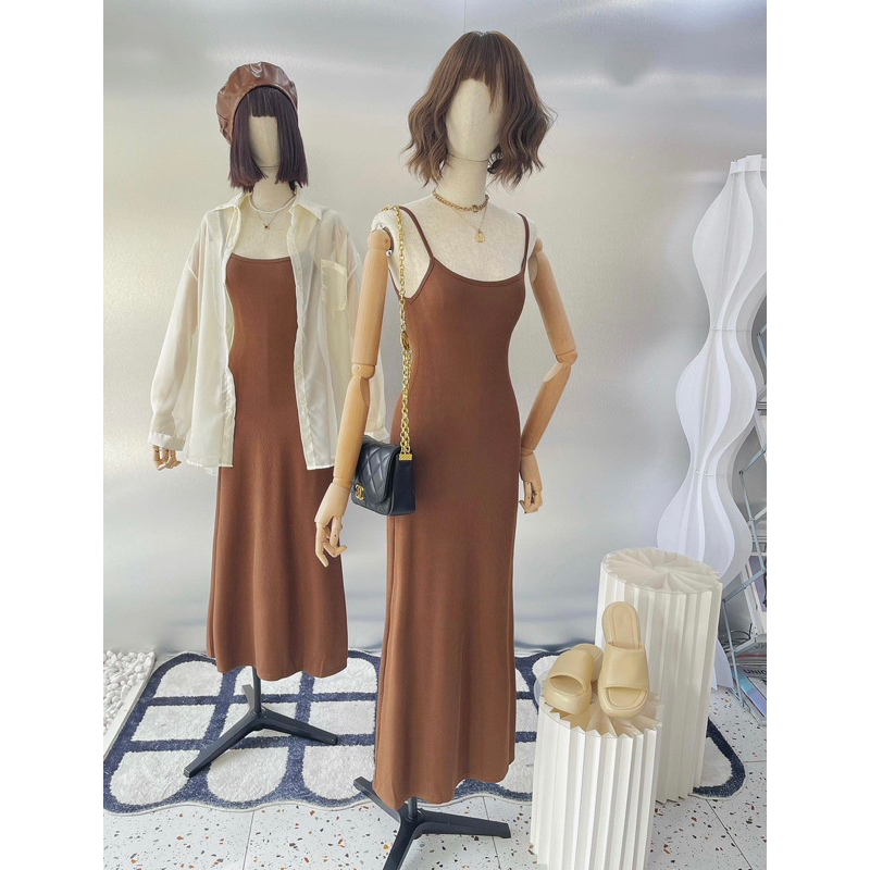 ĐẦM 2 DÂY + ÁO VOAN - K05044