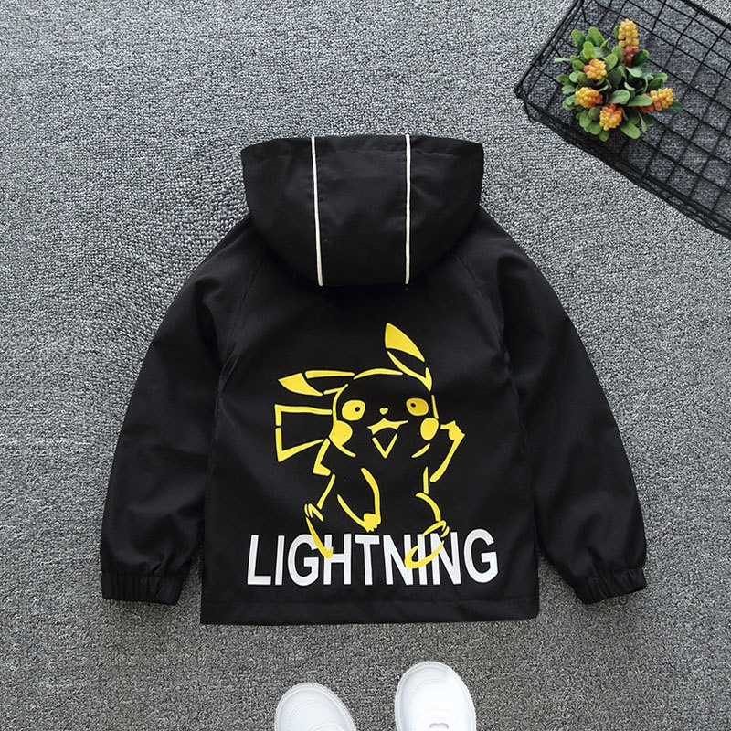 Áo khoác gió cho bé trai BUBY KID FASHION A1005 in hình Picachu dễ thương thiết kế  thời trang thu đông