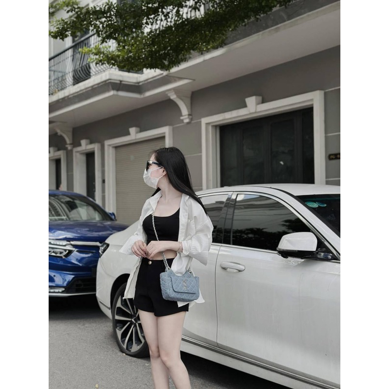 Túi i ét eo tai thỏ nắp gập hàng đẹp 2size 20cm và 25cm