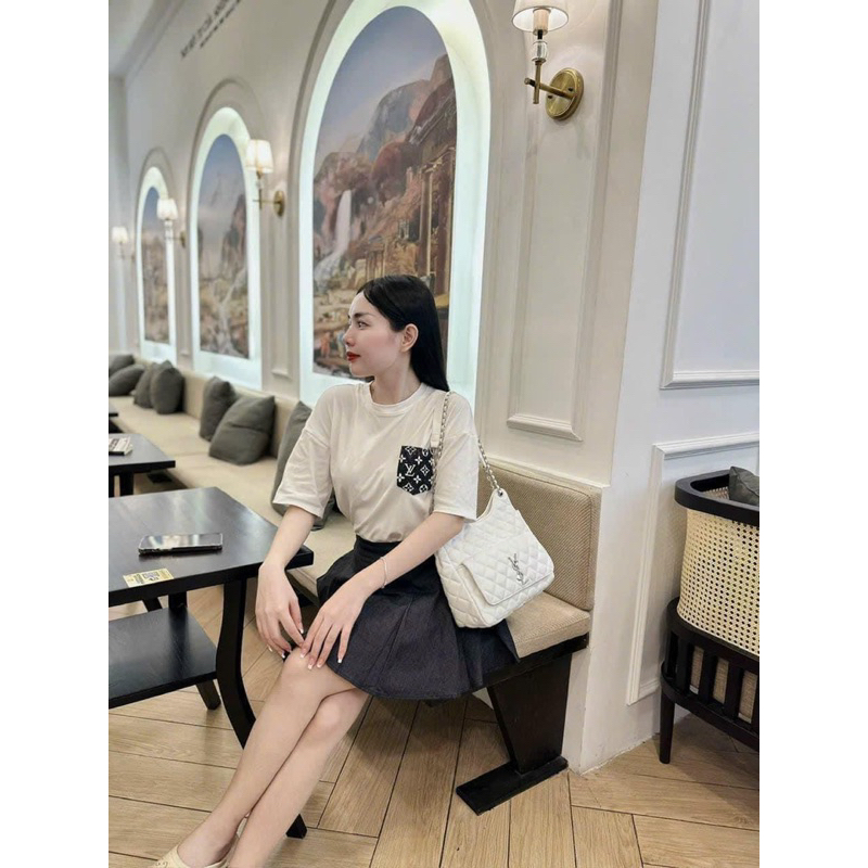 Túi i ét eo tai thỏ nắp gập hàng đẹp 2size 20cm và 25cm
