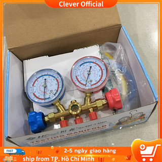 Bộ đồng hồ đo nạp gas đôi hãng Hongsen kèm dây CT-536G
