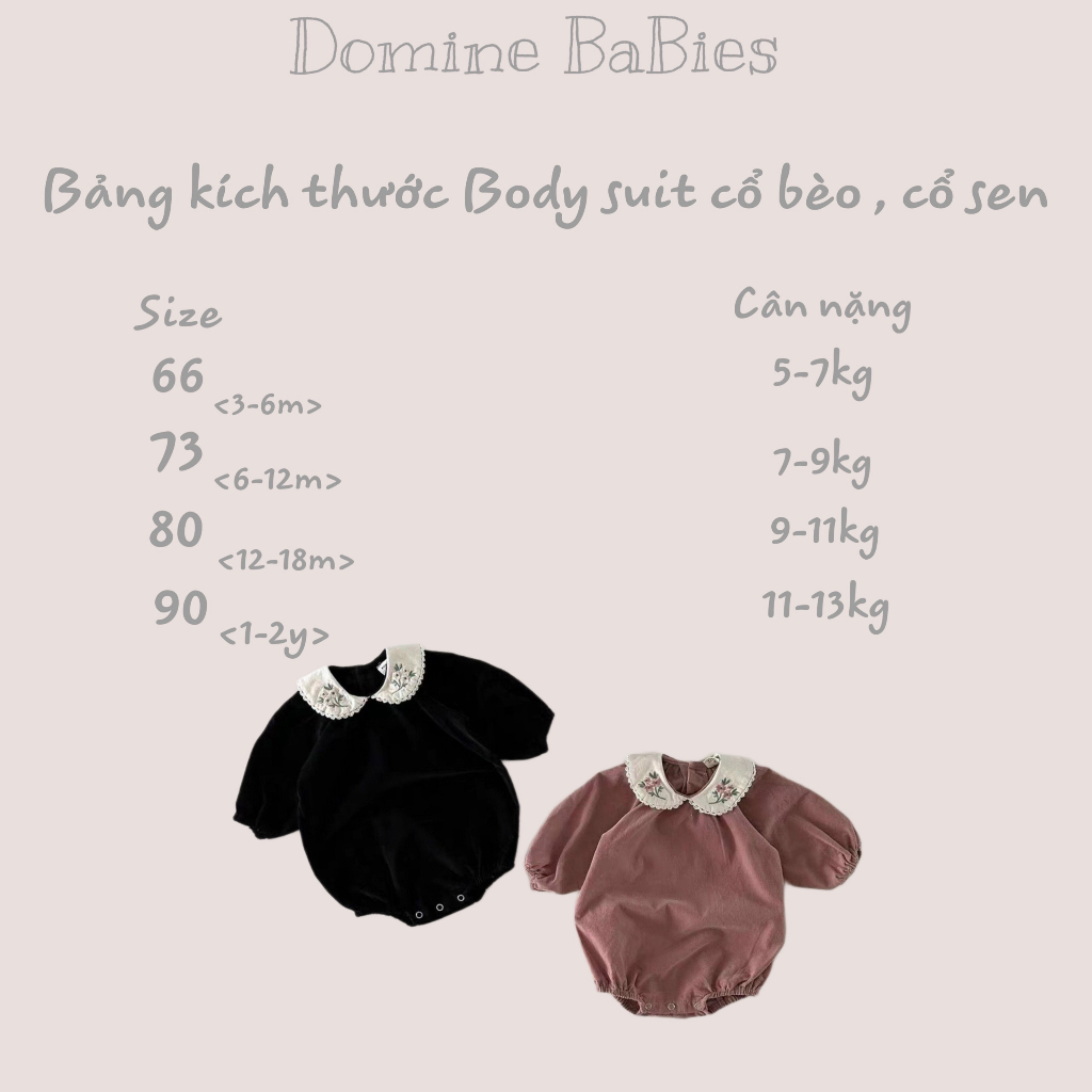 Body suit nhung tăm dày dặn cổ bèo cổ sen hoạ tiết thêu hoa viền trắng sang trọng chất siêu đẹp hãng yicyim