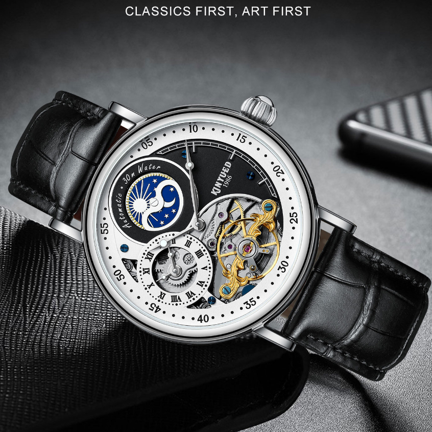 ĐỒNG HỒ CƠ NAM KINYUED J116 - DÂY DA MÁY CƠ TỰ ĐỘNG HÀNG CHÍNH HÃNG