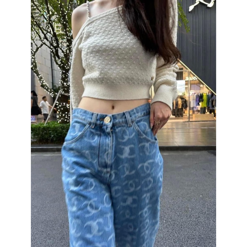 Áo len dios trễ vai xích