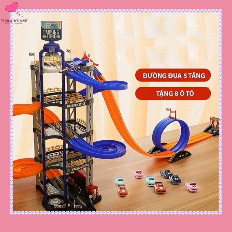 Đường Đua Ô Tô Xoắn Ốc 5 Tầng Có Nhạc Cho Bé