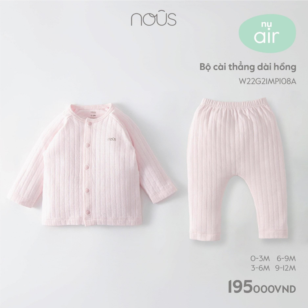 - Bộ dài tay cài thẳng cho bé trai bé gái thu đông 2023