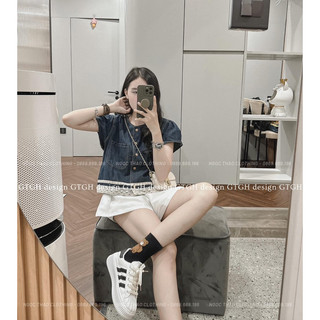 Áo bò mềm tiểu thư viền ren