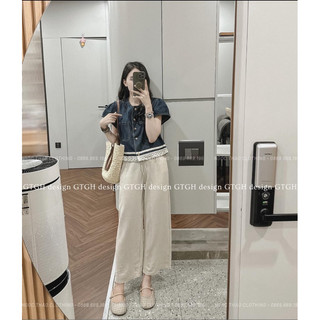 Áo bò mềm tiểu thư viền ren