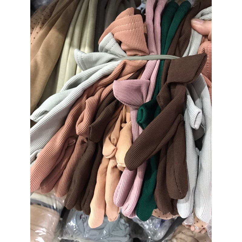 Bao tay - găng tay chống nắng nữ vải thun gân maù trơn nguyên ngón hoặc hở ngón