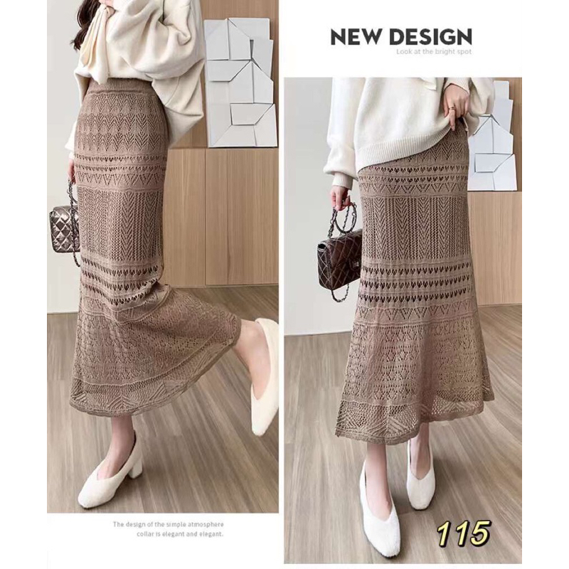 Chân váy len ren dáng dài,hàng 2 lớp Quảng Châu