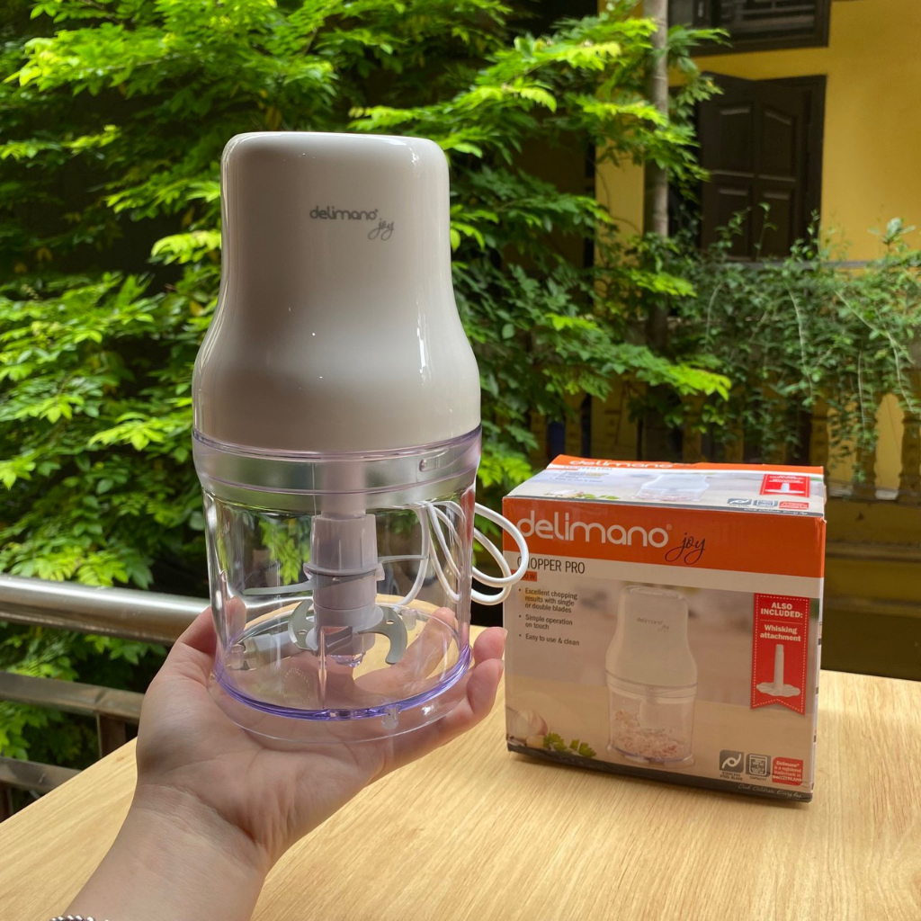 Máy Xay Mini Cầm Tay Tiện Lợi  DELIMANO Cao Cấp Máy xay thịt Lưỡi Dao Sắc Bén
