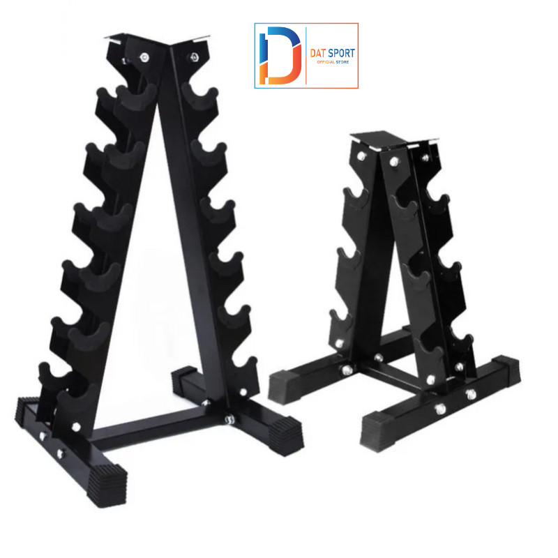 Giá Đỡ Để Tạ Tay Chữ A - 3 Tầng & 6 Tầng , Làm Bằng Thép Chịu Lực, Tiết Kiệm Không Gian Để Tạ